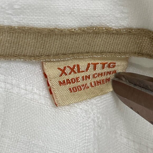 Tommy Bahama Mens White Long Sleeve Button-Up Shirt Casual Lightweight Size XXL - Picture 6 of 7